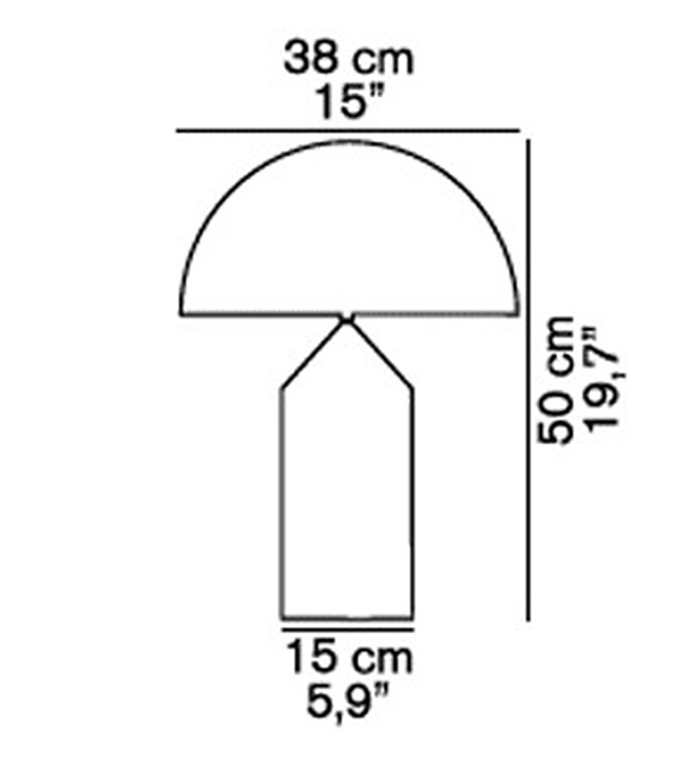 Atollo h 50 cm OLUCE