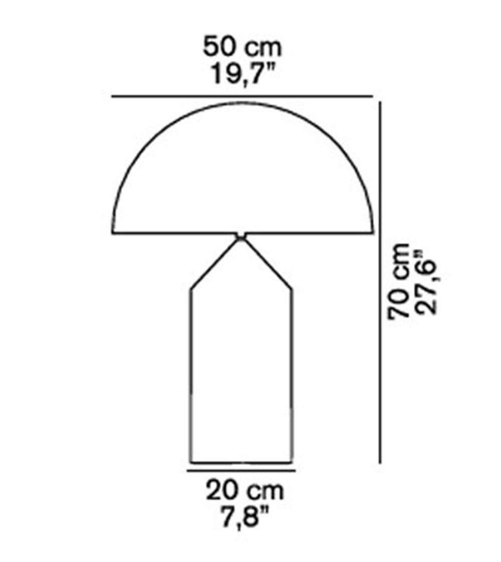 Atollo h 70 cm OLUCE