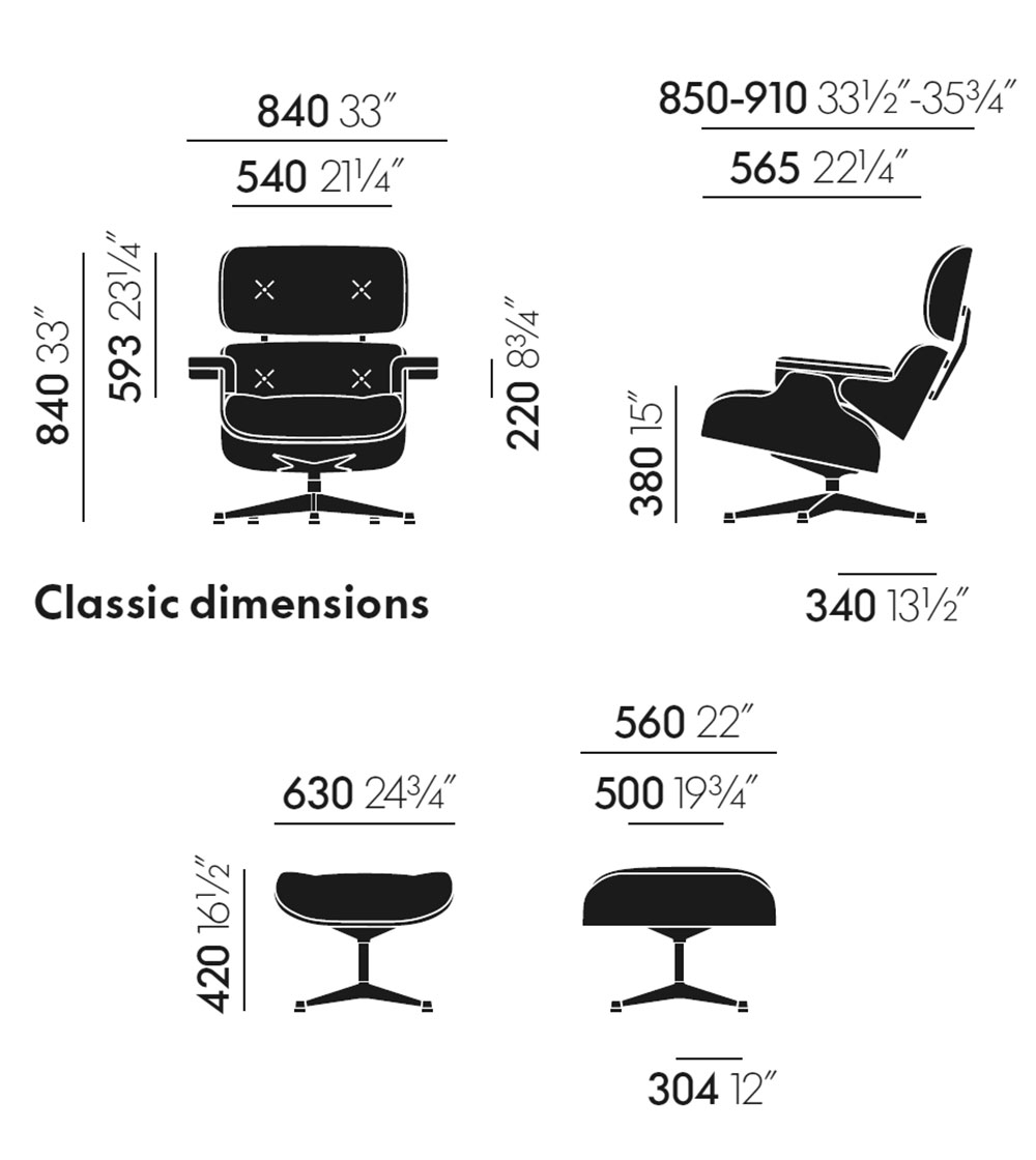 Eames Lounge Chair & Ottoman VITRA Eames Lounge Chair & Ottoman VITRA