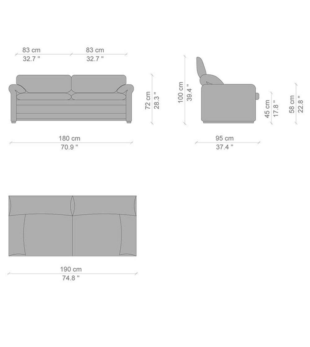 Maralunga 2 seater - cm. 190 CASSINA