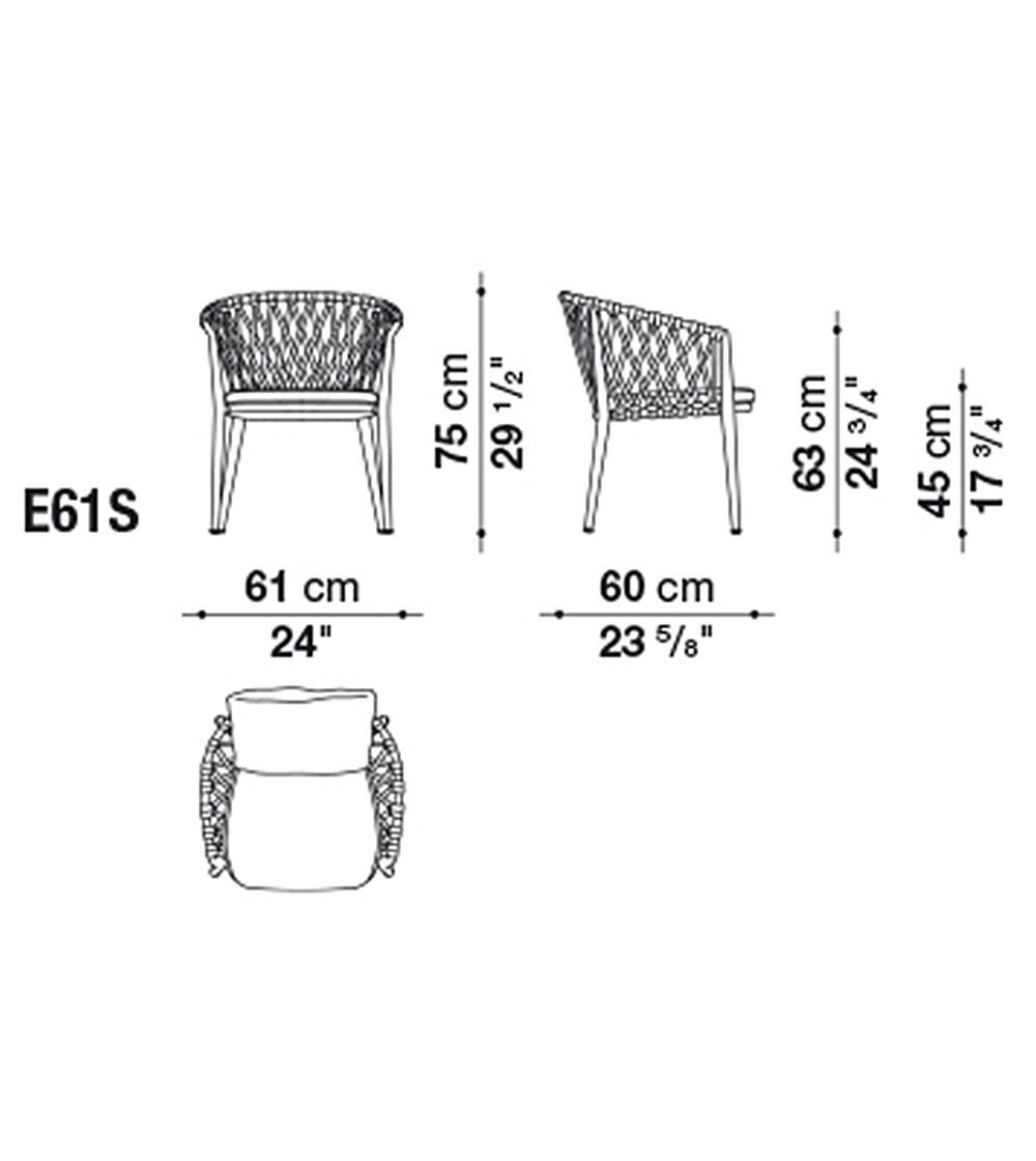 Erica B&B ITALIA - outdoor chairs Erica B&B ITALIA - outdoor chairs