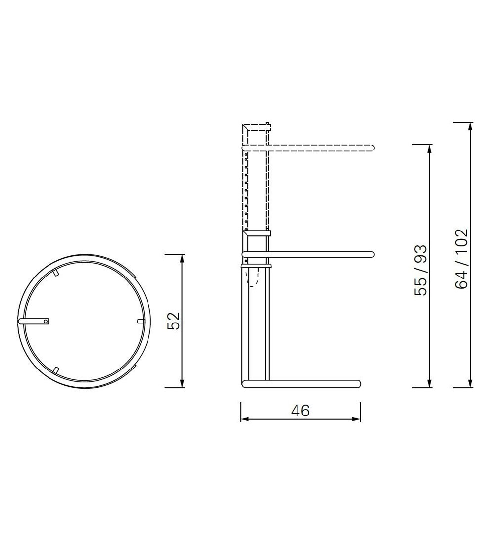 Adjustable table E 1027 CLASSICON