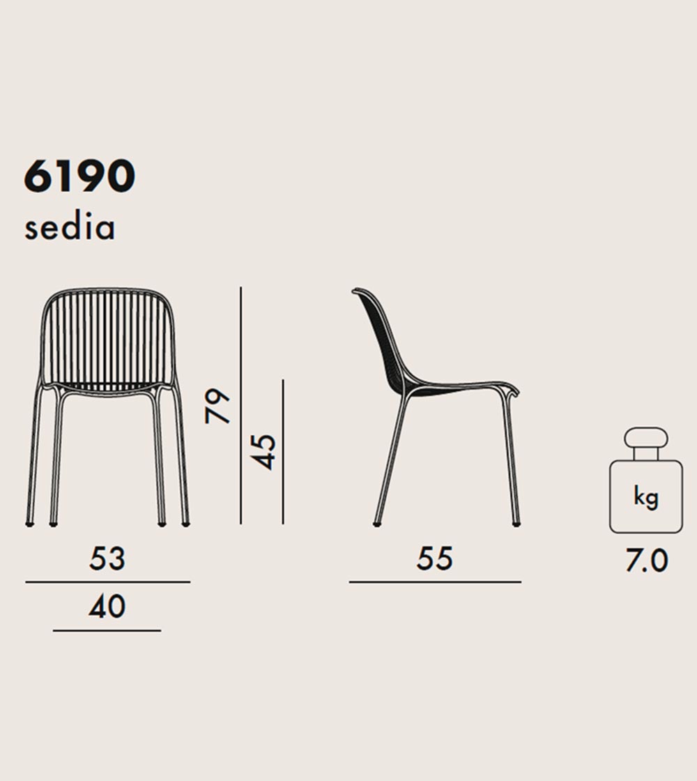 HiRay without arms Kartell