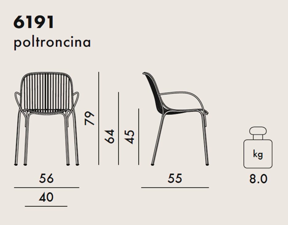 HiRay with arms Kartell
