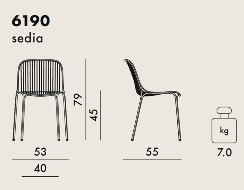HiRay without arms Kartell