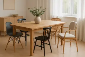 Quali sedie abbinare a un tavolo in legno naturale? Le combinazioni che seguono le tendenze ma durano nel tempo