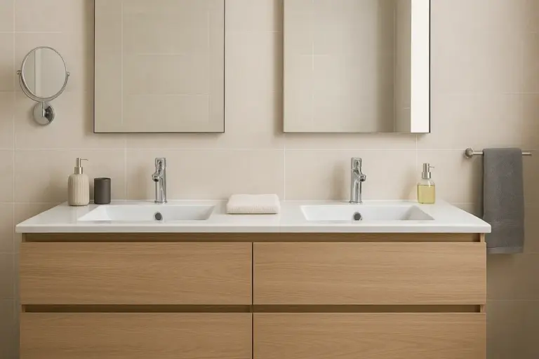 Mobile bagno con doppio lavabo: i vantaggi reali di questa scelta per la convivenza