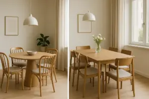 Tavolo da pranzo tondo o rettangolare? Il metodo per capire quale valorizza davvero i tuoi spazi