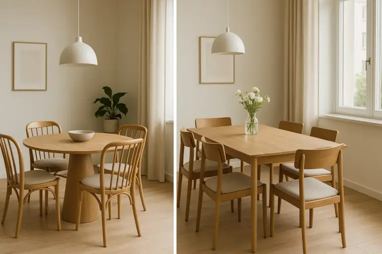 Tavolo da pranzo tondo o rettangolare? Il metodo per capire quale valorizza davvero i tuoi spazi