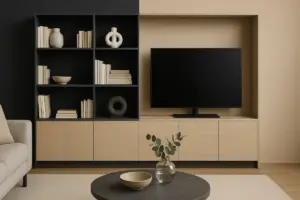Parete attrezzata bicolore: sorprendi i tuoi ospiti con un tocco di design personalizzato