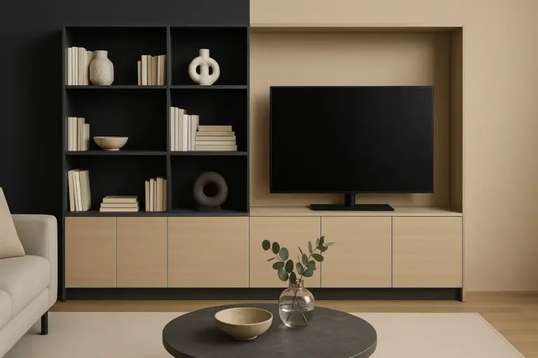 Parete attrezzata bicolore: sorprendi i tuoi ospiti con un tocco di design personalizzato