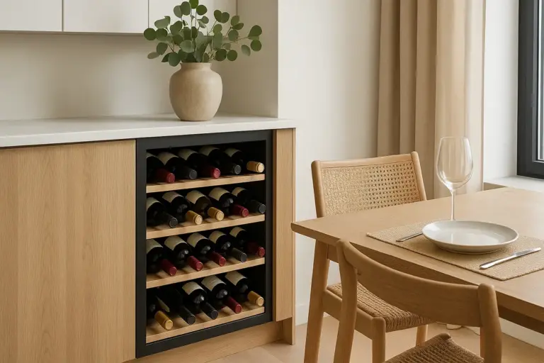 Come sistemare le bottiglie nella zona pranzo? Idee pratiche per una cantinetta integrata alla vista