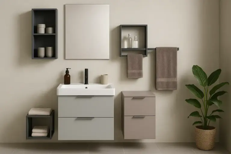 Sistema modulare per arredo bagno: personalizza gli spazi senza opere murarie