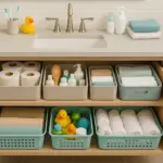 Come organizzare il mobile bagno per la famiglia? Strategie anti-caos che funzionano