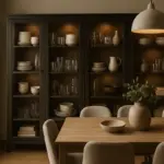 Vetrina in sala da pranzo: trasforma l’esposizione in punto focale senza l’effetto museo