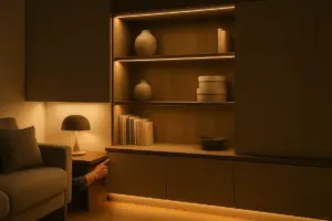 Illuminazione integrata nei mobili di casa: il vantaggio concreto che trasforma l’atmosfera con un solo gesto