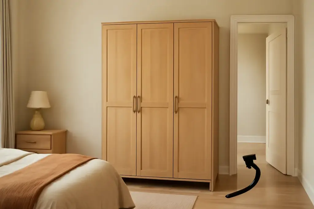 Armadio in camera da letto: dove posizionarlo per non spezzare la circolazione