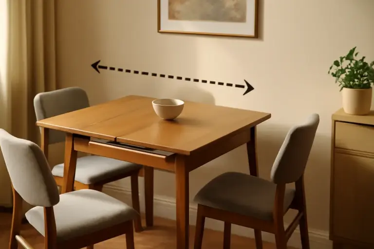 Tavolo allungabile in piccola sala da pranzo: le proporzioni che nessuno ti calcola