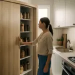 Mobile dispensa con ante scorrevoli: il dettaglio che fa la differenza in cucina stretta