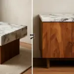 Abbinare marmo e legno nei mobili: il confine sottile tra eleganza e confusione