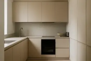 Ante laccate opache in cucina piccola: perché cambiano la percezione della profondità