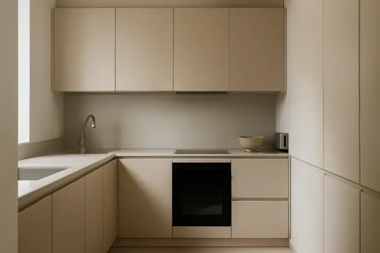 Ante laccate opache in cucina piccola: perché cambiano la percezione della profondità