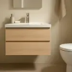 Mobile bagno sospeso in bagno piccolo: l’altezza da terra che cambia tutto