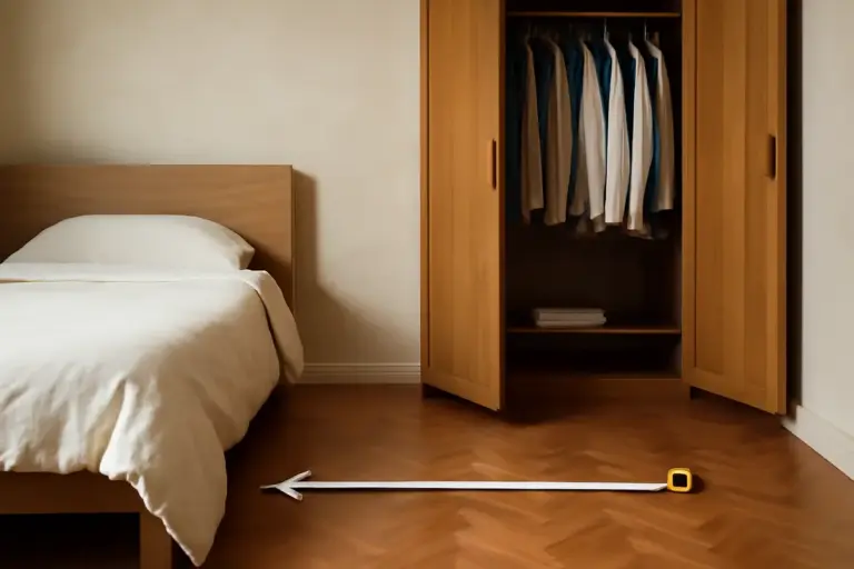 Distanza tra letto e armadio in camera: la misura che pochi rispettano davvero
