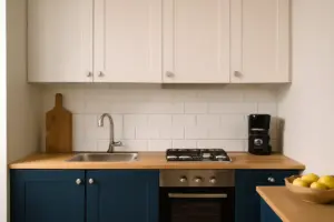 Colori chiari per pensili cucina piccola: il contrasto che non devi mai sottovalutare