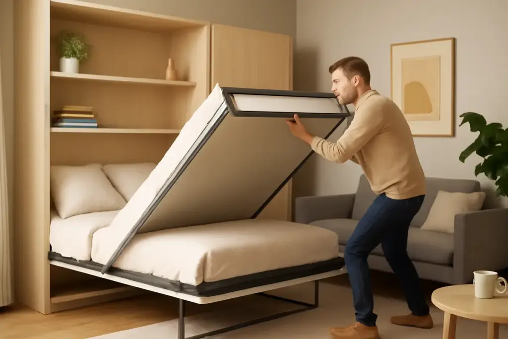 Mobile con vano letto nascosto in soggiorno: come funziona davvero in spazi ridotti